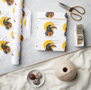 Watercolor toucan wrapping paper