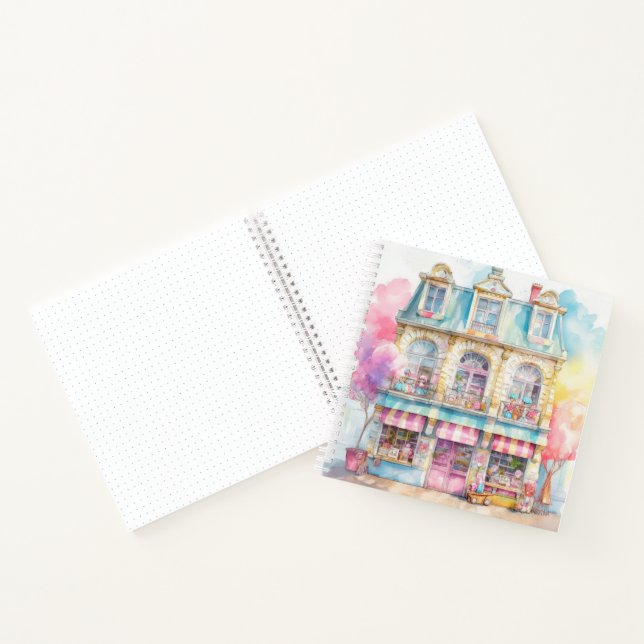 watercolor toy shop bullet journal notebook (Inside)
