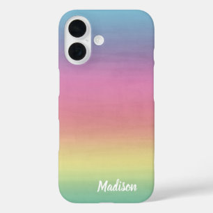 Watercolor Tranquillity   Personalised iPhone 16 Case
