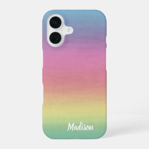 Watercolor Tranquillity Personalised iPhone 16 Case