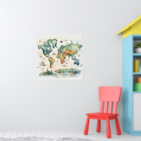 Watercolor Travel Map