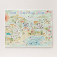 Watercolor Travel Postcard | Sayulita Mexico