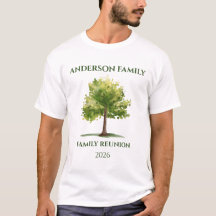 Watercolor Tree Family Reunion T-Shirt