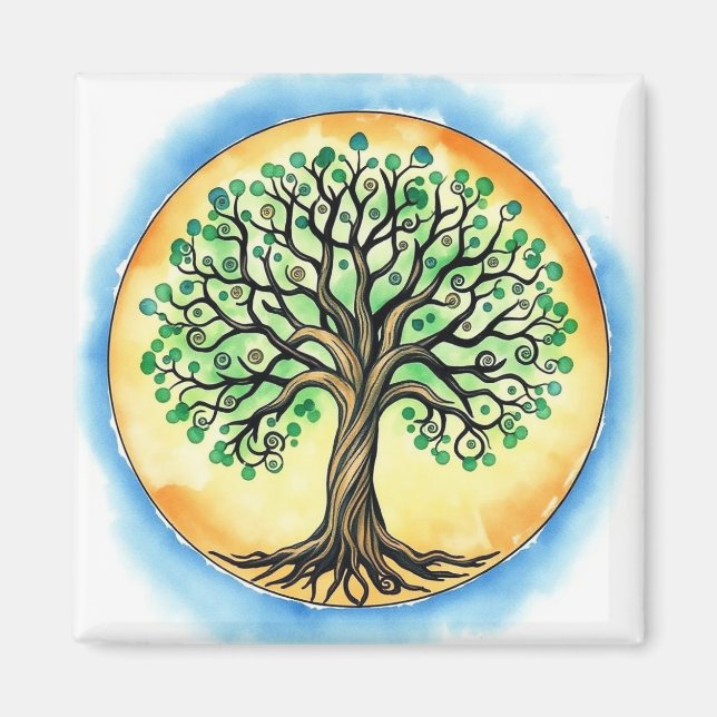 Watercolor Tree of Life  Magnet (Front)