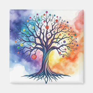 Watercolor Tree of Life Magnet