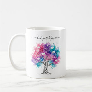 Watercolor Tree Teacher Appreciation Thank You Coffee Mug