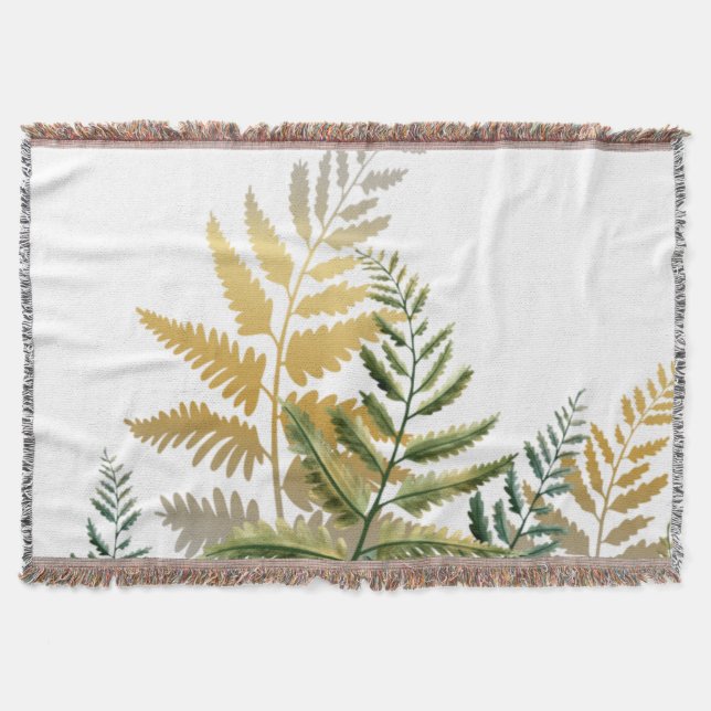 Watercolor Trees 6 Throw Blanket (Front)