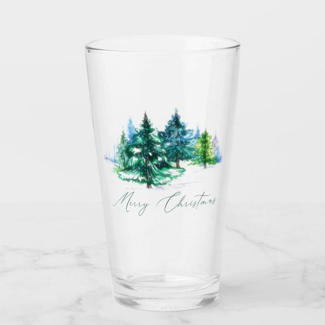 Watercolor trees  glass (Front)