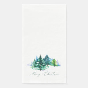 Watercolor trees  napkin