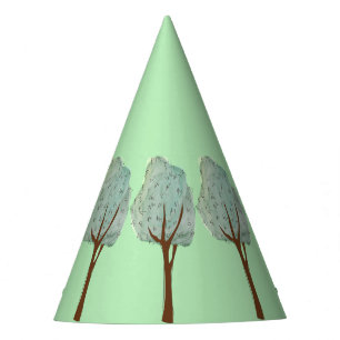 Watercolor Trees Party Hat