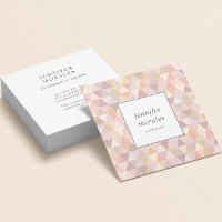 Watercolor Triangle Mauve Grey Pink Cream Yellow 