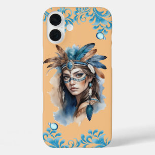 Watercolor Tribal Beauty: Spirit of Bohemian Art iPhone 16 Plus Case