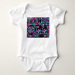 Watercolor tribal motifs, ethnic wallpaper. baby bodysuit