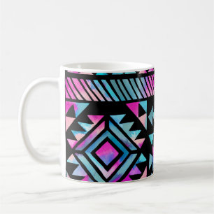 Watercolor tribal motifs, ethnic wallpaper. coffee mug