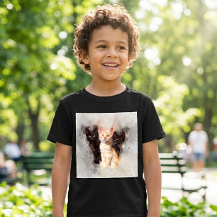 Watercolor Trio of Cute Black and Orange Kittens T-Shirt