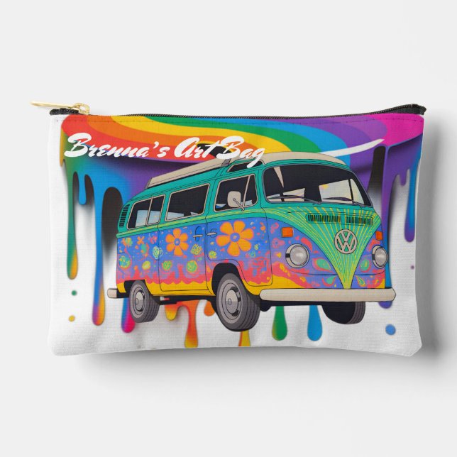Watercolor Trippy Art Accessories Bag (Front)