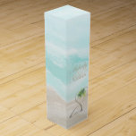 Watercolor Tropical Beach Wedding Wine Box<br><div class="desc"></div>
