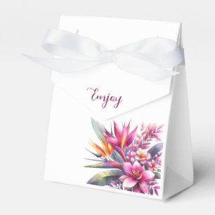 Watercolor Tropical Bliss-Wedding  Favour Box