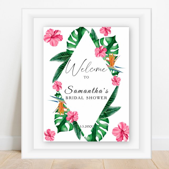 Watercolor Tropical  - bridal shower welcome sign (Creator Uploaded)