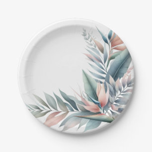 Watercolor Tropical Dream Paper Plate
