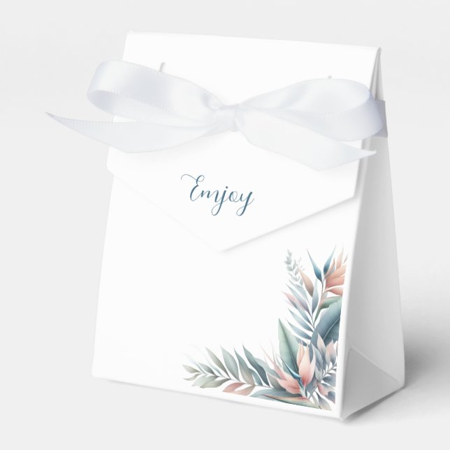 Watercolor Tropical Dream-Wedding  Favour Box (Front Side)