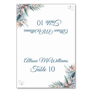 Watercolor Tropical Dream Wedding-Vegetarian Icon Table Number