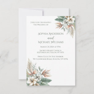 Watercolor Tropical Elegance-Wedding Invitation