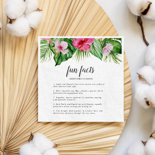 Watercolor Tropical Floral Wedding Napkin