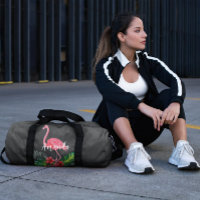 Watercolor Tropical Flowers Flamingo Personalised