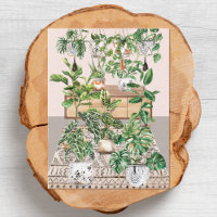 Watercolor Tropical Houseplants