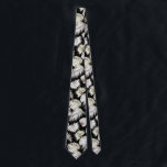Watercolor Tropical Leaves White Wedding   Tie<br><div class="desc">This design may be personalised by choosing the Edit Design option. You may also transfer onto other items. Contact me at colorflowcreations@gmail.com or use the chat option at the top of the page if you wish to have this design on another product or need assistance. See more of my designs...</div>