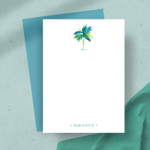 Watercolor Tropical Palm Tree Personal Card