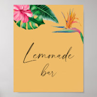Watercolor tropical palms - lemonade bar
