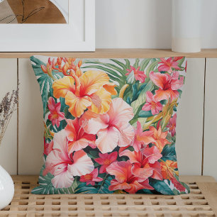 Watercolor Tropical Paradise Cushion