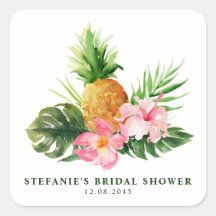 Watercolor Tropical Pineapple Summer Bridal Shower