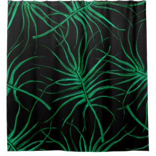 Watercolor Tropical Seamless pattern. Modern summe Shower Curtain