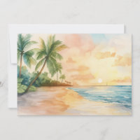 Watercolor Tropical Sunset