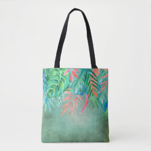 Watercolor Tropicals All Over Tote Bag