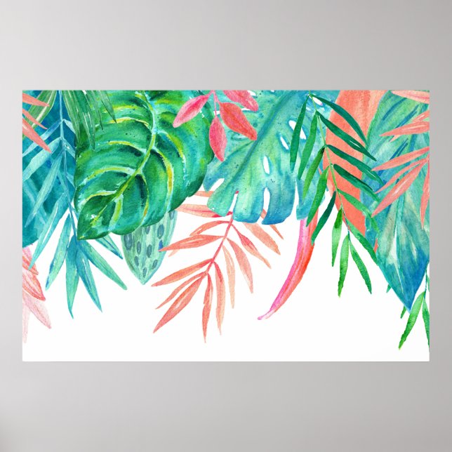 Watercolor Tropicals Poster (Front)