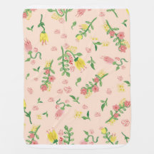 Watercolor Tulip Baby Blanket