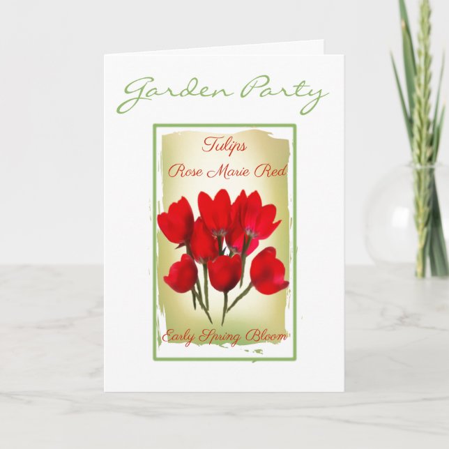 Watercolor Tulip Seed Packet Card (Front)
