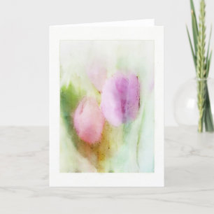 Watercolor Tulips Card