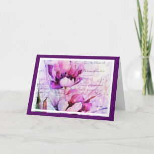Watercolor tulips card