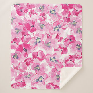 Watercolor tulips: hand-drawn card design sherpa blanket