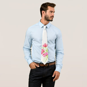 Watercolor Tulips Tie