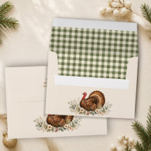 Watercolor Turkey Fall Return Address