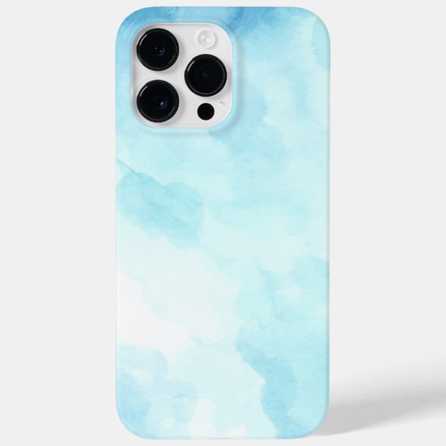  Watercolor turquoise iPhone 14 pro max case  (Back)