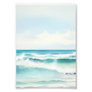 Watercolor Turquoise Ocean Wall Art