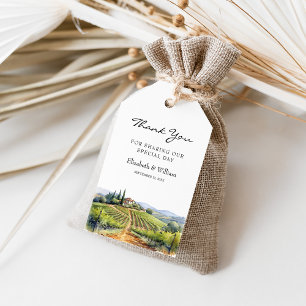 Watercolor Tuscany Italy Destination Favour Gift Tags