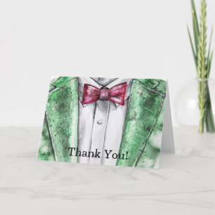 Watercolor Tuxedo Thank You Card